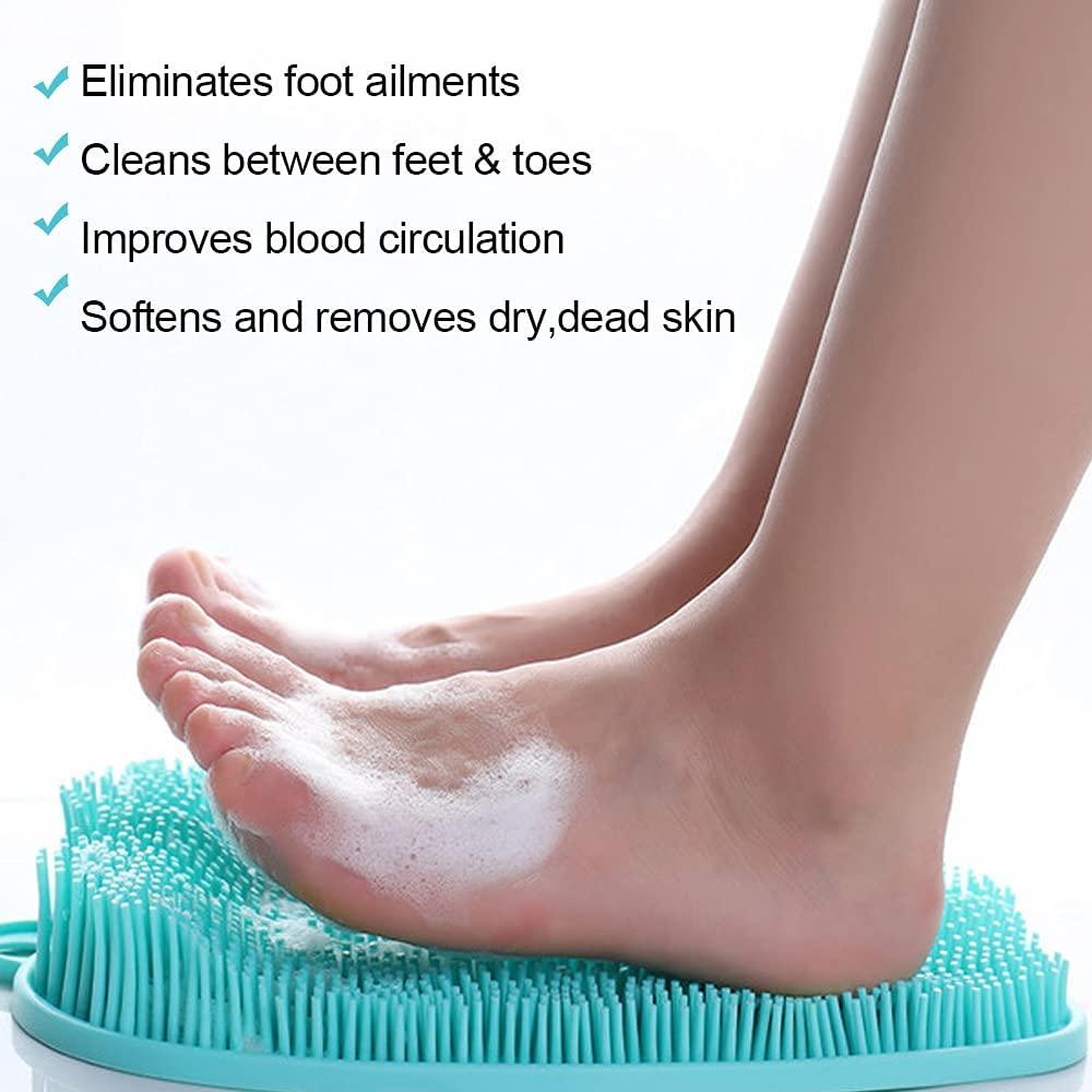 Shower Foot Scrubber Massager Cleaner for Shower Floor , Acupressure Mat with NonSlip Suction