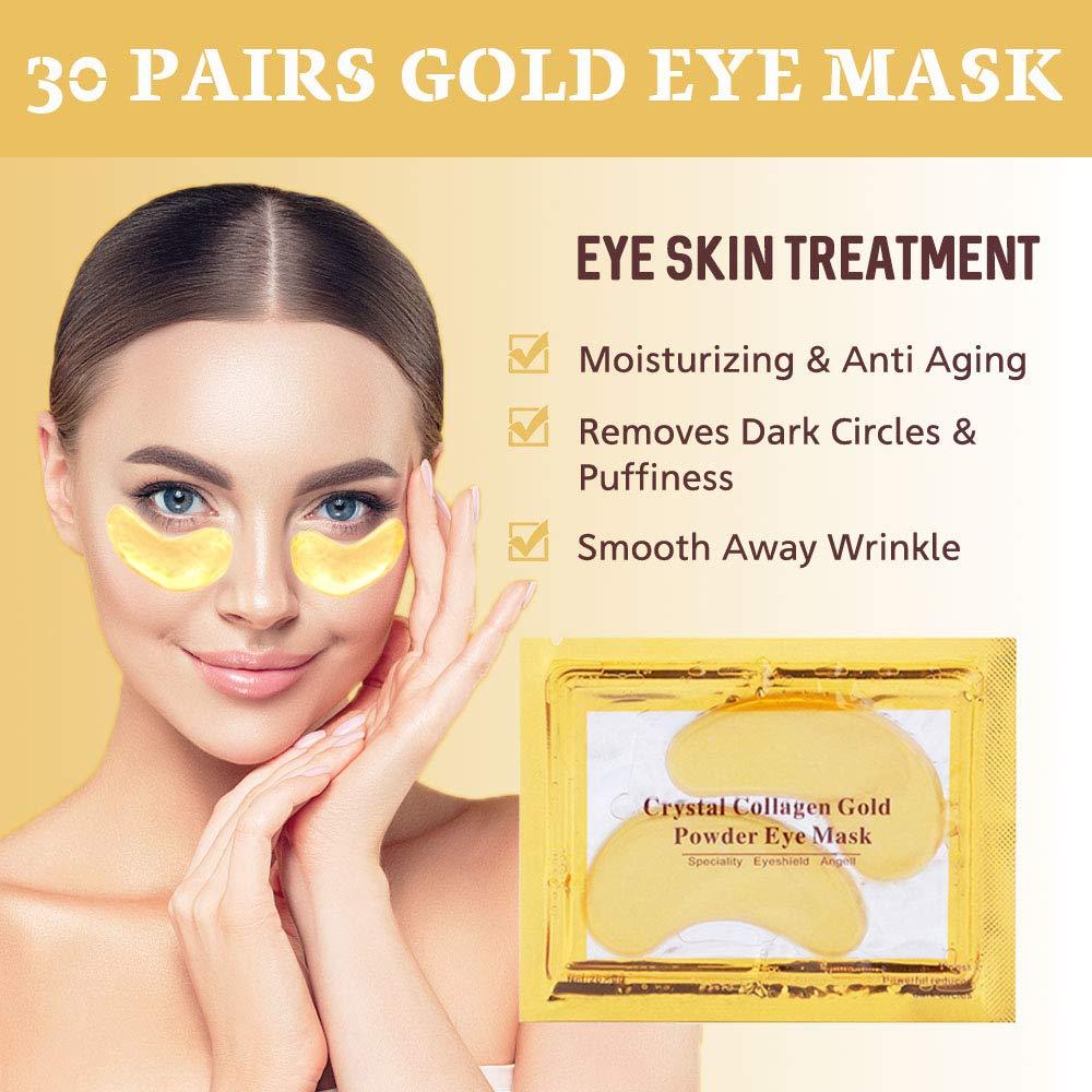 NIYET 30 Pairs Under Eye Collagen Patches, Gold Moisturizing Under Eye