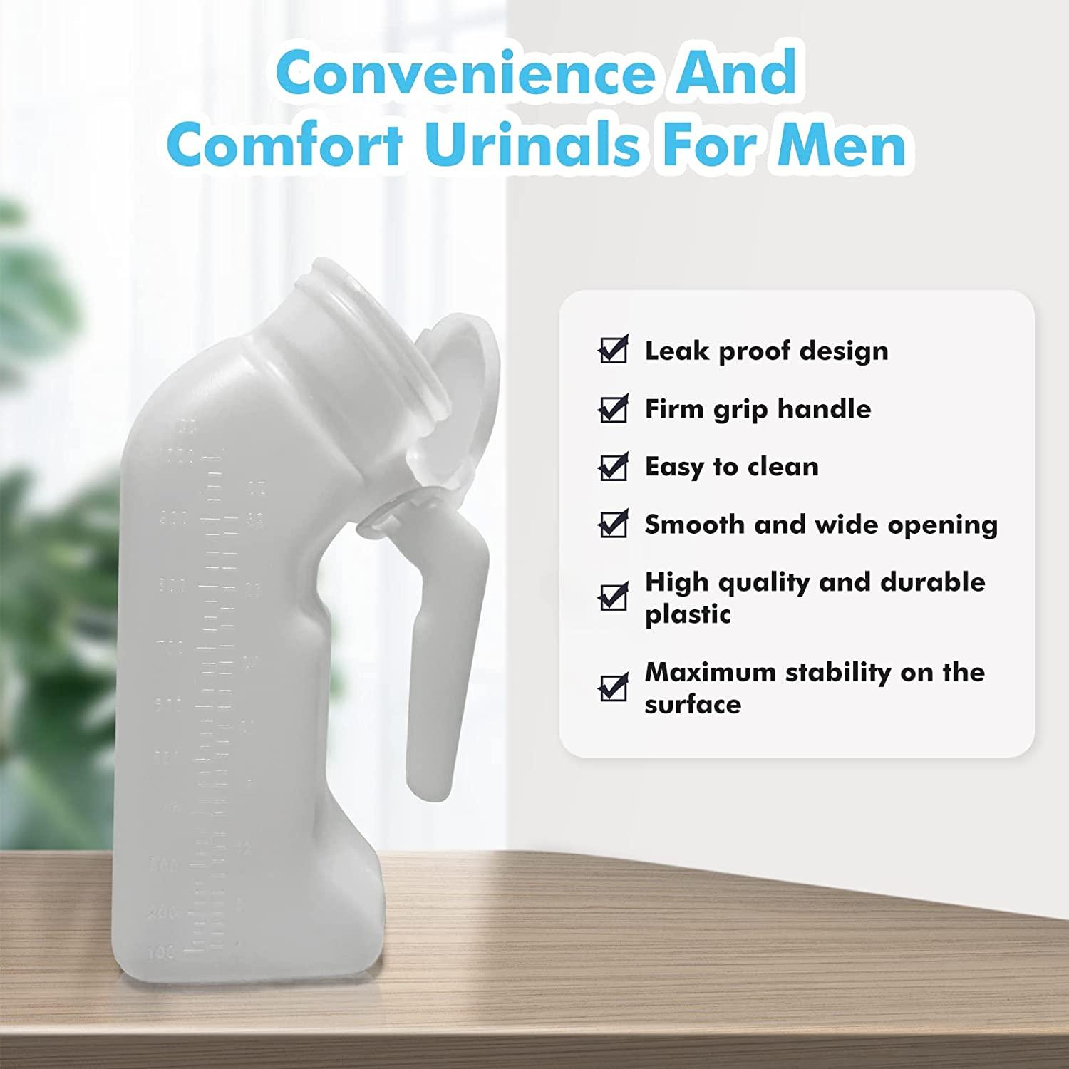 UNLICON Urinals for Men Elderly 1000ml Portable Male Urinals Plastic
