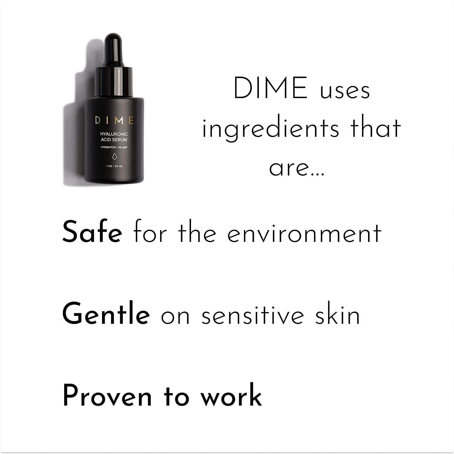 DIME Beauty Hyaluronic Acid Serum Clean Hydrator & Moisturizer