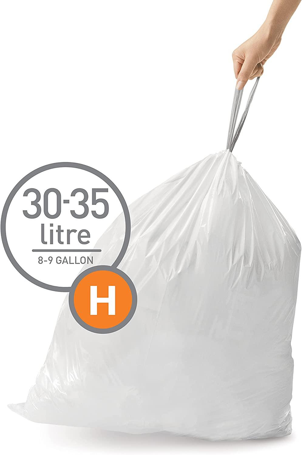 simplehuman Code H Custom Fit Drawstring Trash Bags in Dispenser