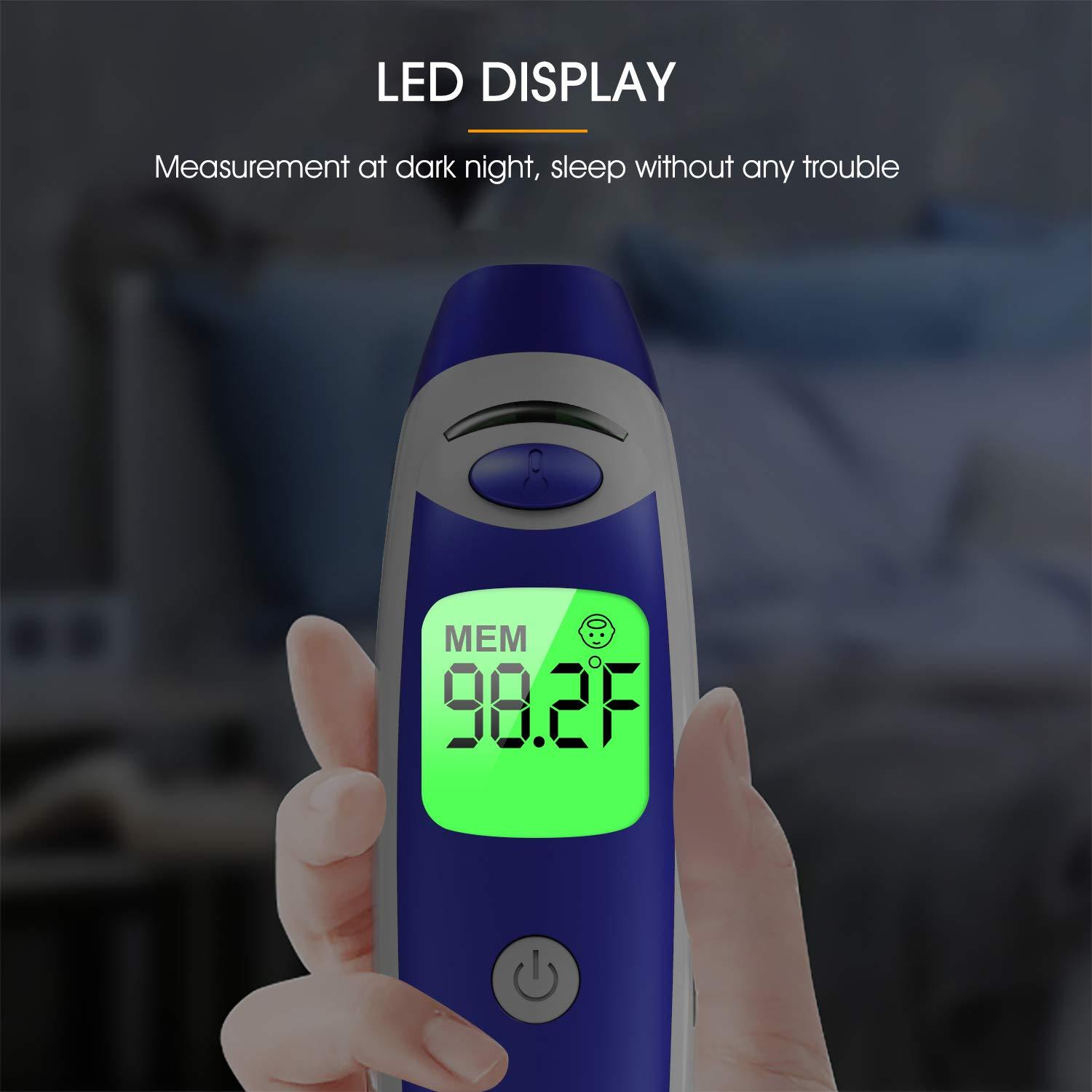Digital Forehead Ear Thermometer for Adults and Baby, NURSAL Touchless