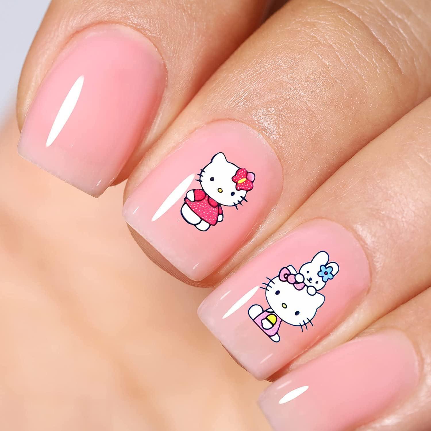 Angel Hello Kitty Nail Art – Polished Inka