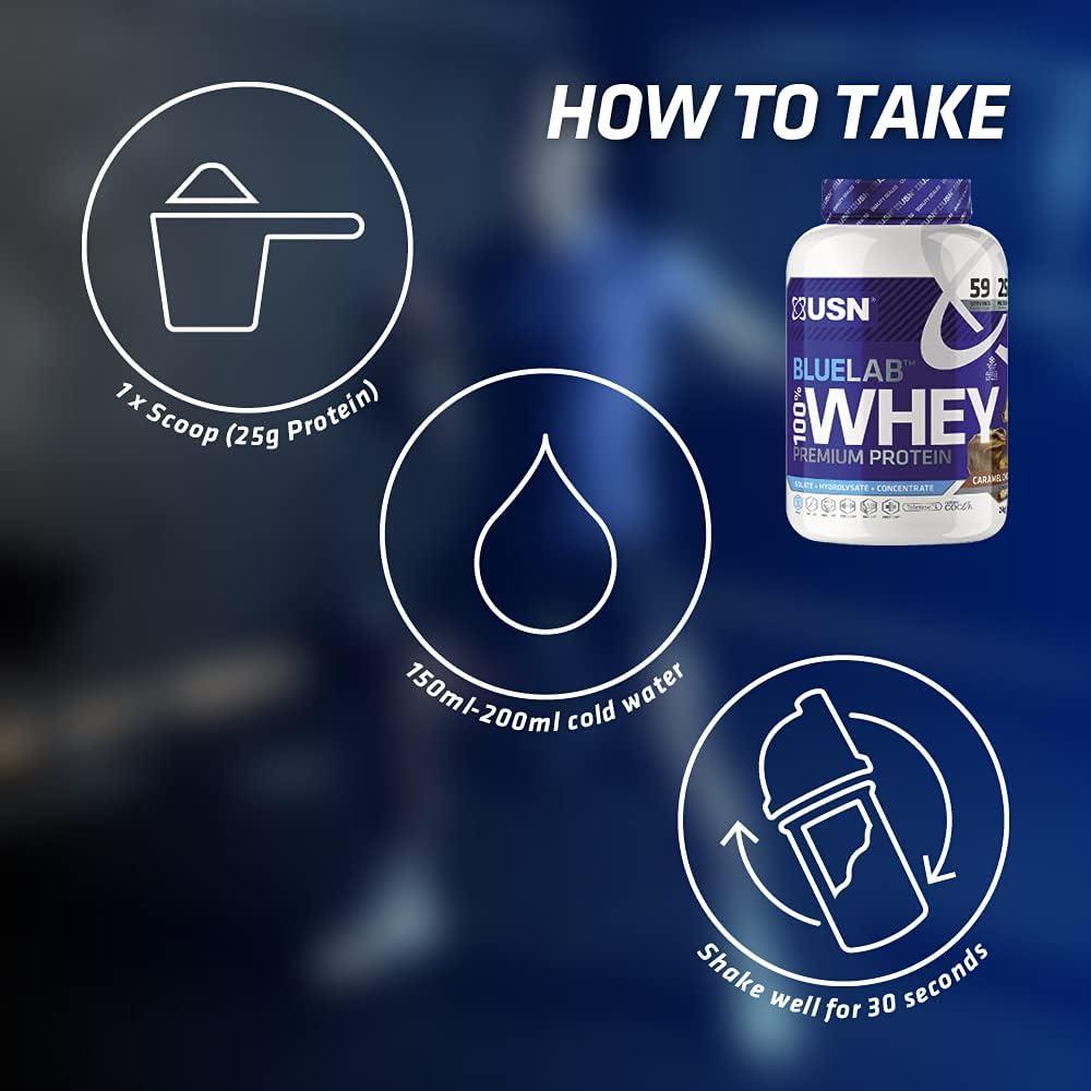 USN Blue Lab Whey Protein, Premium Whey Protein Powder, Scientifically Developed Post-Workout Muscle Building Protein Powder With BCAAs, Wheytella, 908 G - View #11