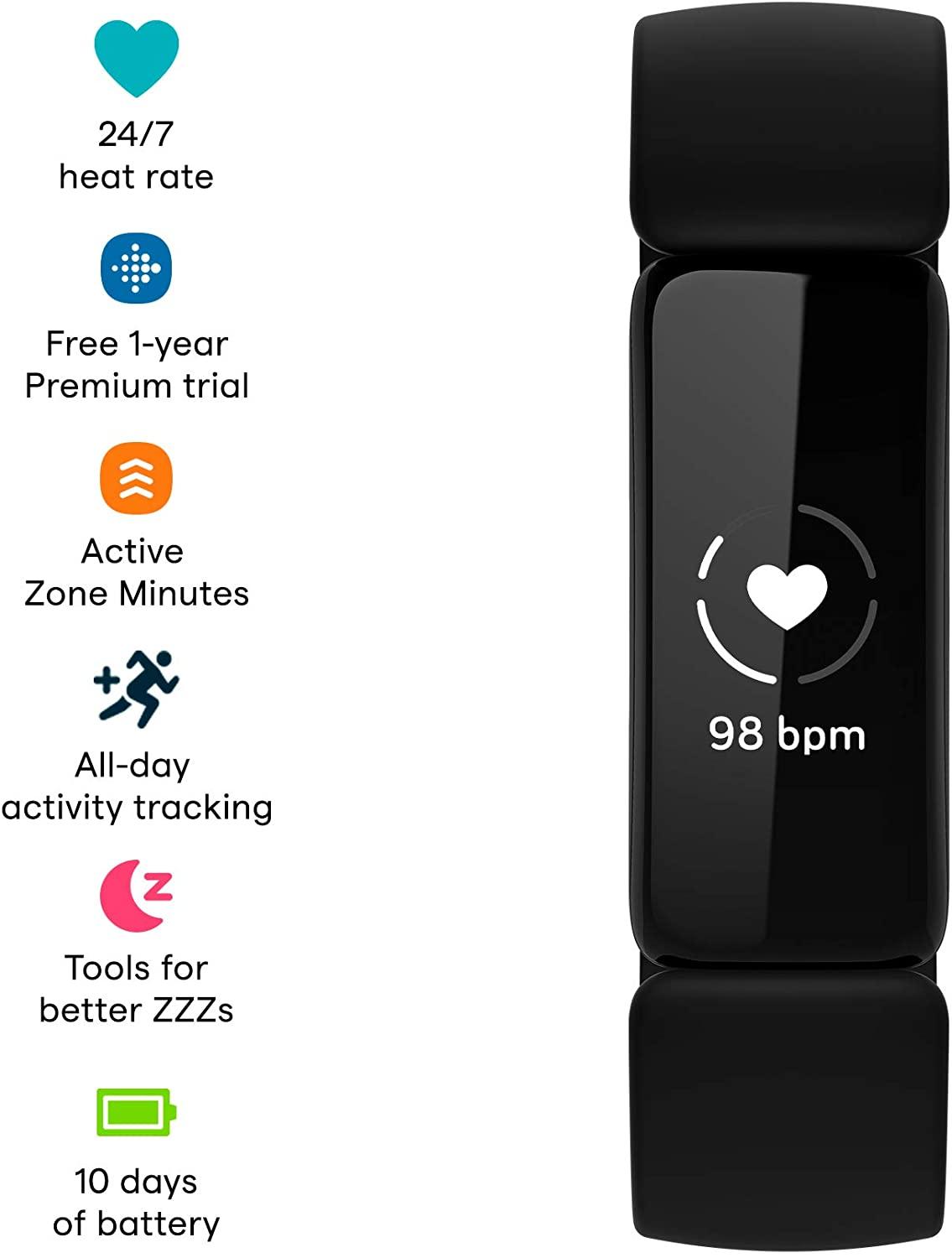 Fitbit Inspire 2 Health & Fitness Tracker with a Free 1-Year
