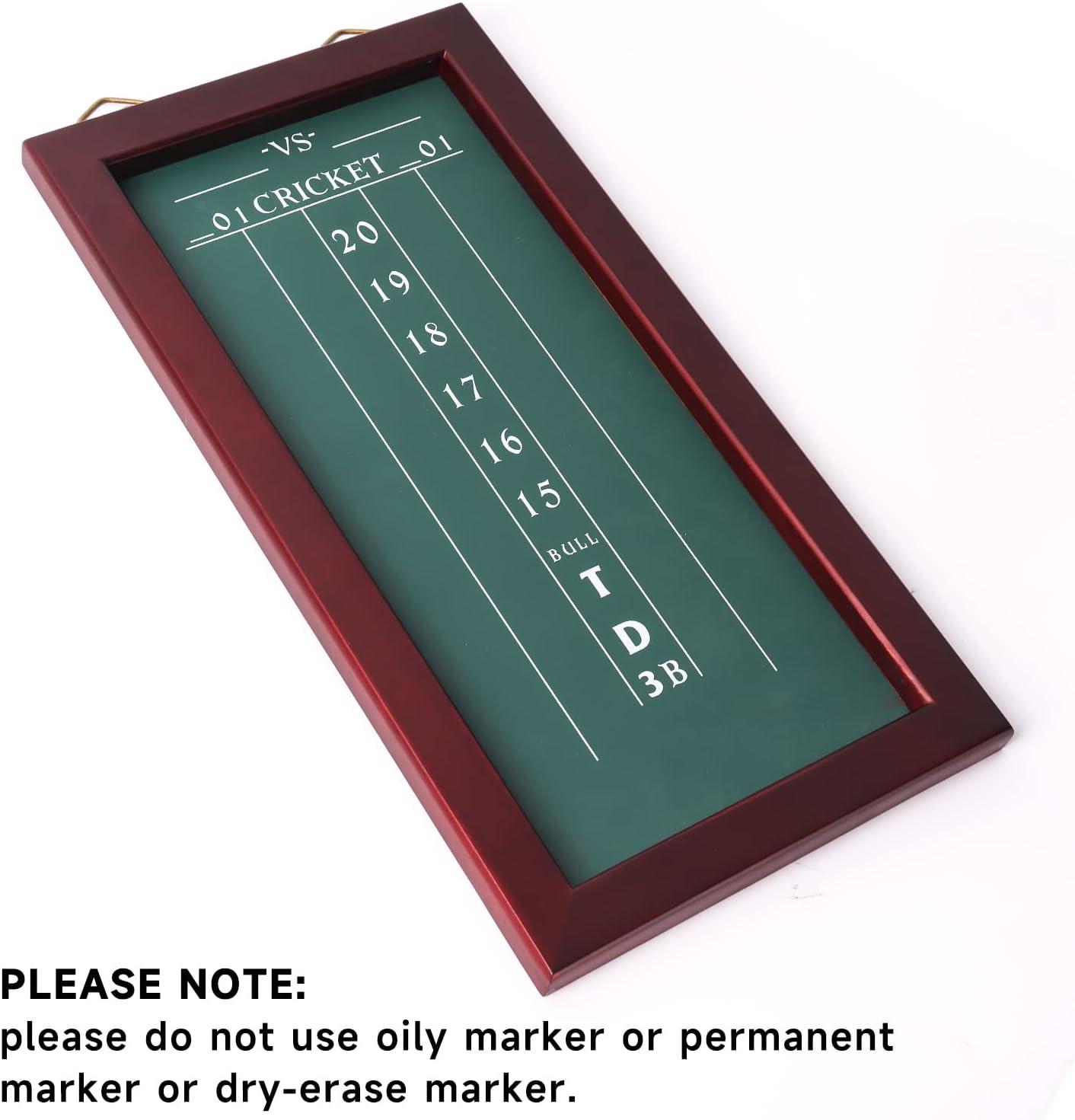 GSE Chalk Dart Scoreboard for Dart Board Cricket & 01 Games with Chalks