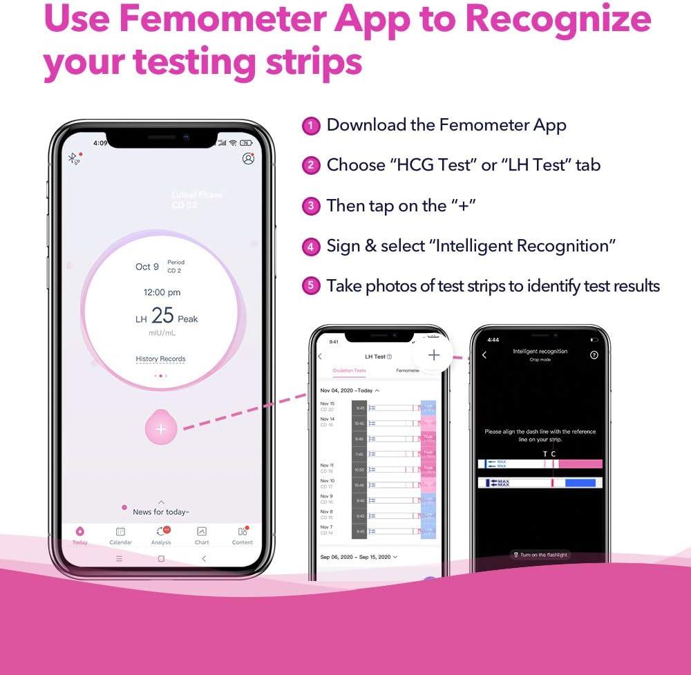 Femometer Ovulation Test Strips 50 LH Sensitive Fertility Predictor
