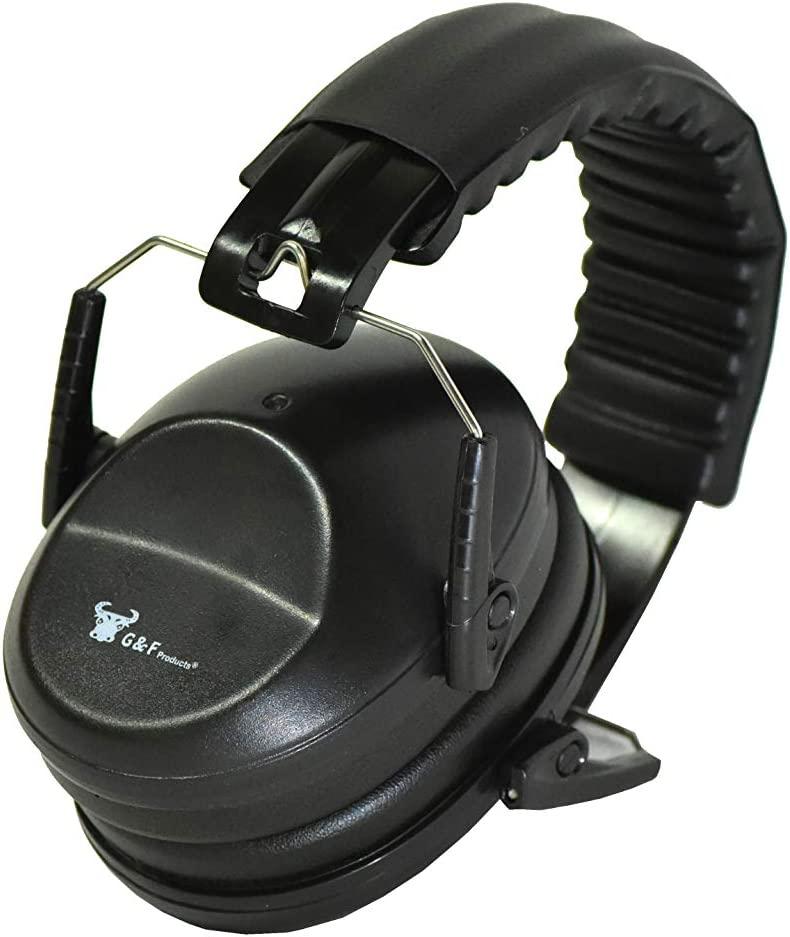 Earmuffs hearing protection with low profile passive folding design