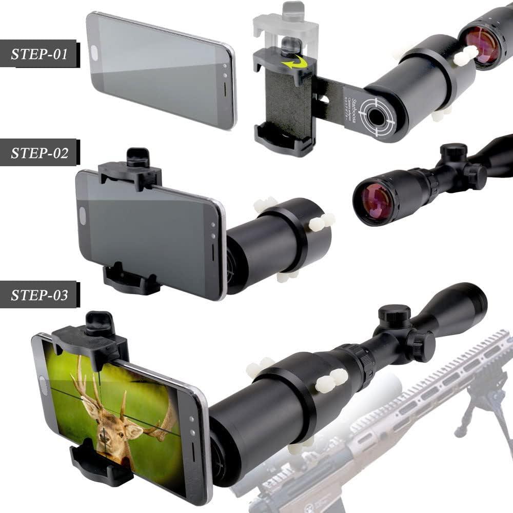 starboosa Rifle Scope Mount Camera Adapter - Smartphone Camera Adapter for  Hunting Teaching