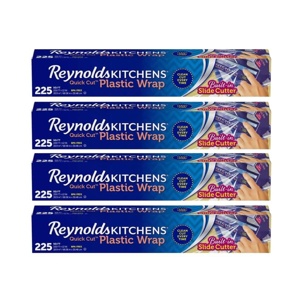 Reynolds Kitchens Quick Cut Plastic Wrap (225 Sq Ft (Pack of 4))