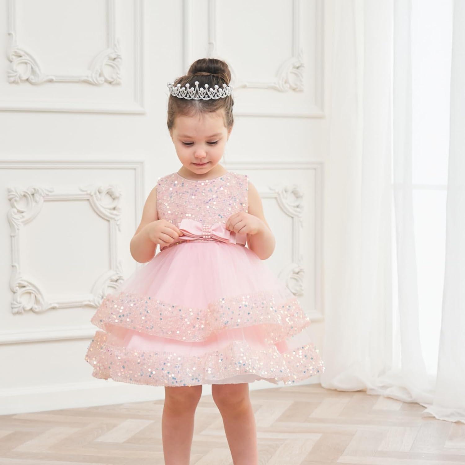 Year Baby Girl Dresses Party Wear Miipat Baby Girl Sequin Tulle