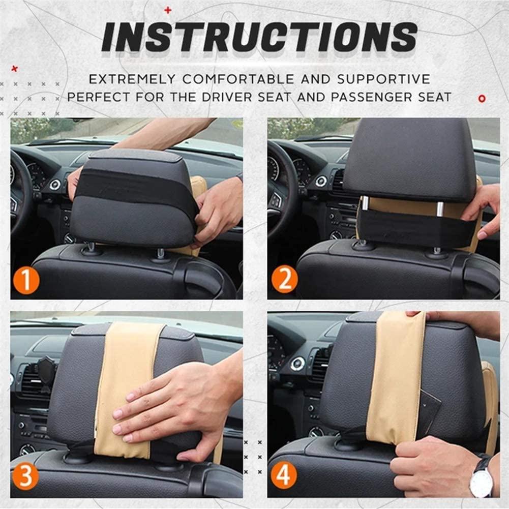 Car Seat Cushion for Drivers Memory Foam Pad Back Protector Comfort Pain  Relief