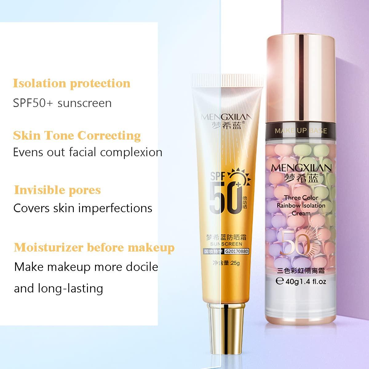 Makeup Primer and Sunscreen Set Isolation Cream Invisible Pore