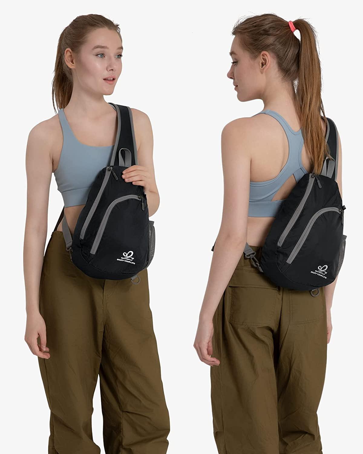 WATERFLY Crossbody Sling Bag Small Water Resistant Backpack