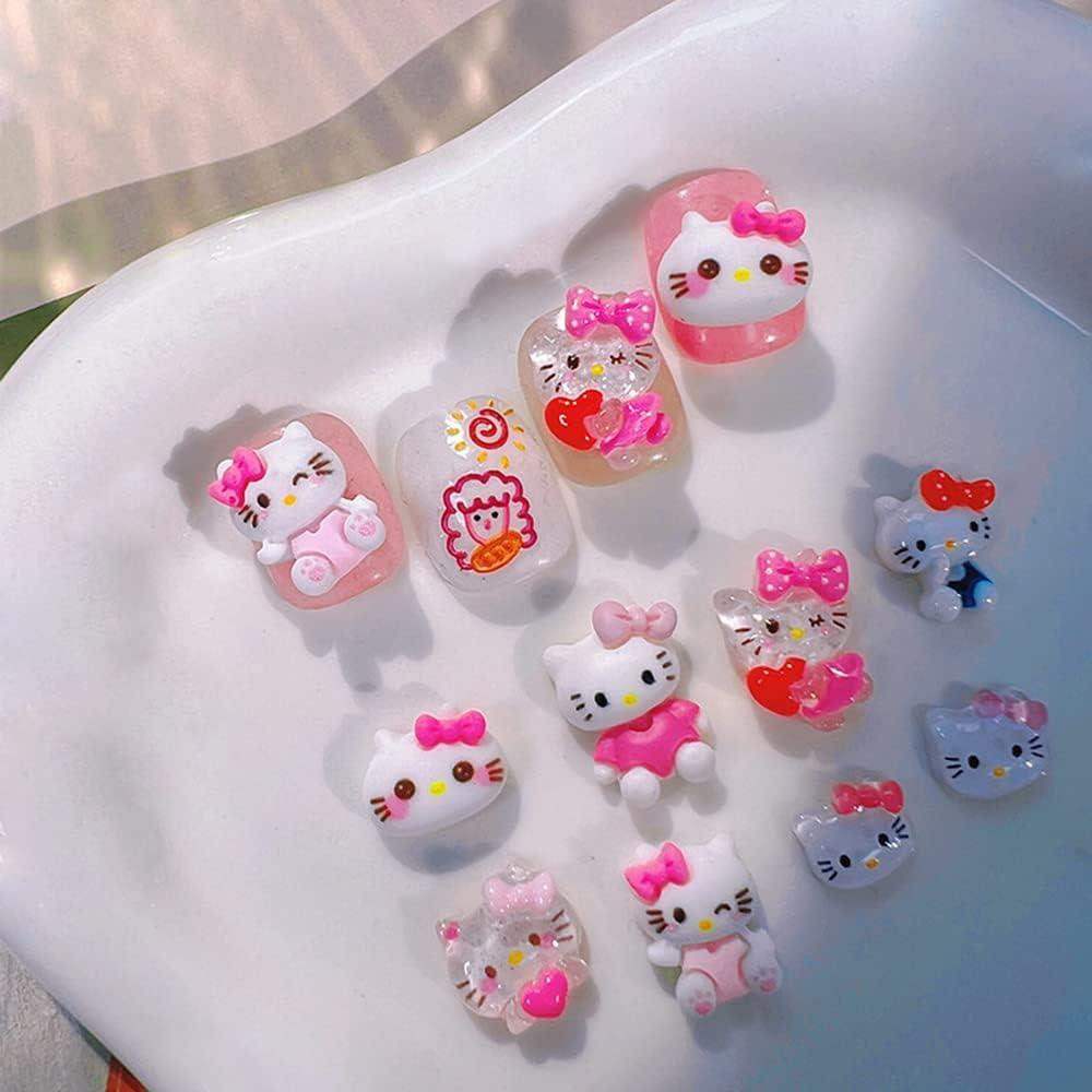Hello Kitty Nail Charms Hello Kitty Nail Art Charms 3D Kawaii Cat