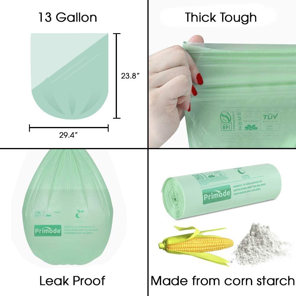 13 Gallons Plastic Trash Bags - 100 Count