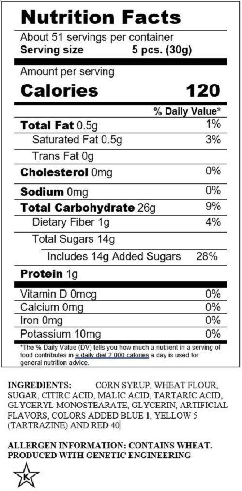 Sour Punch Straws, Rainbow Flavors, 4.5oz Tray (Pack of 12), Lemon