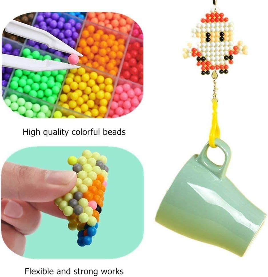 KACAGA Water Fuse Beads Refill Pack 1000 Red Beads Creative Magic Water Sticky Beads Art Crafts Toys for Kids Beginners