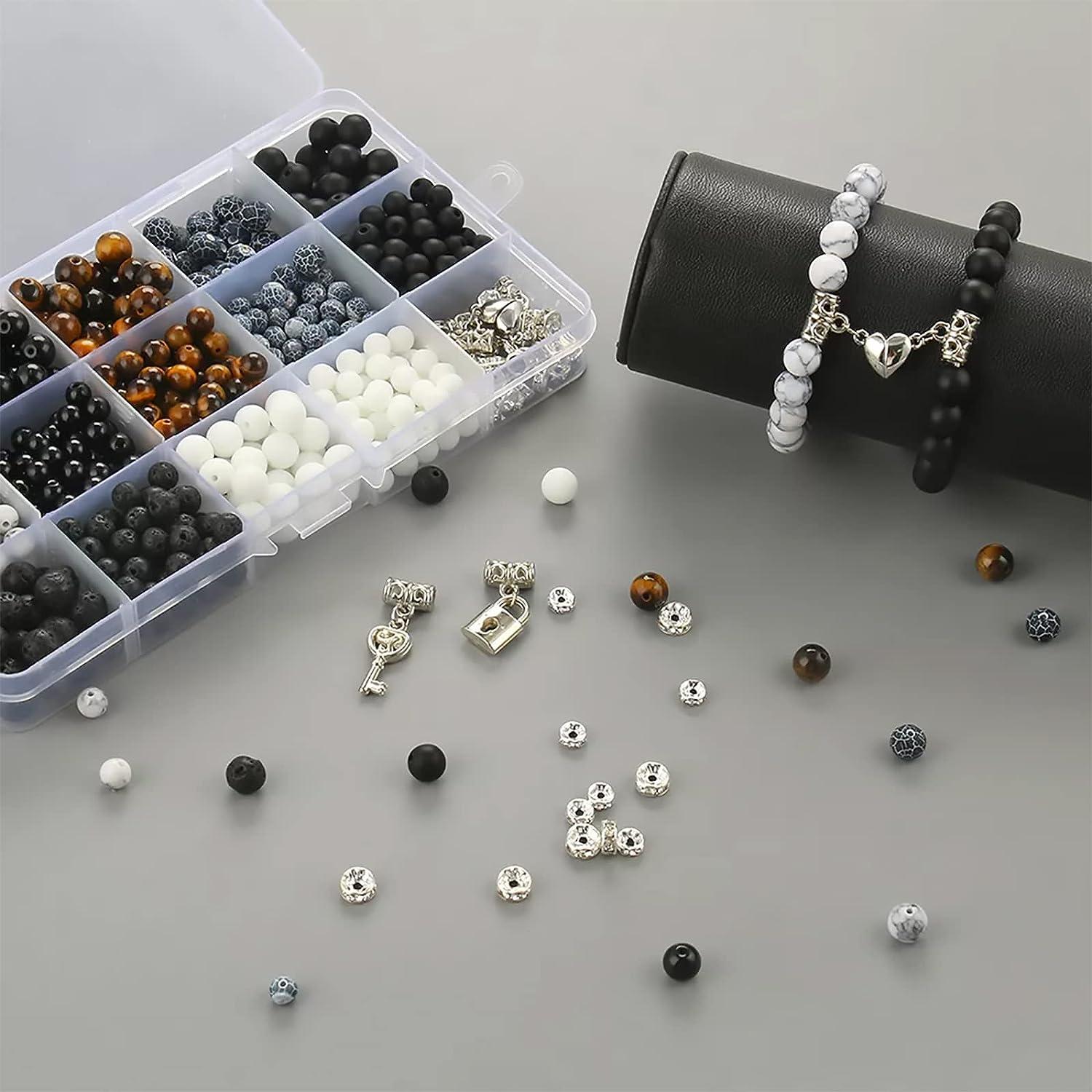Beaded Bracelet Kit - Silver. Jewellery Making Kit for adults.