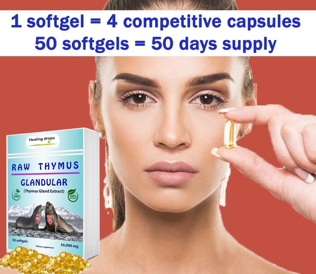Thymus Glandular Supplement Immune & Allergy Support Soft Gels with
