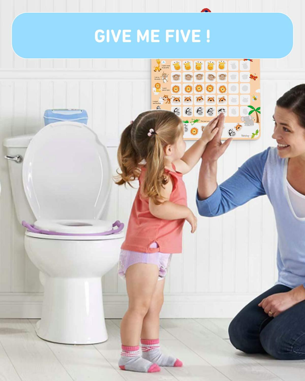 Potty Training Chart for Toddlers,Boys,Girls - Animal Design - Magnetic  Sticker Chart, Waterproof Magnetic Potty Training Reward Chart,  Certificate, 3 Instruction Steps, 35 Magnetic Stickers Funny Animal Theme