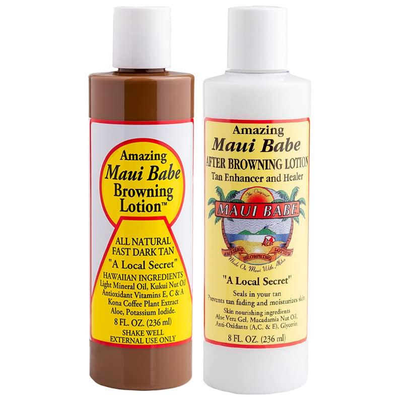 Maui Babe Browning Lotion 8oz & Maui Babe After Browning Lotion 8oz (9