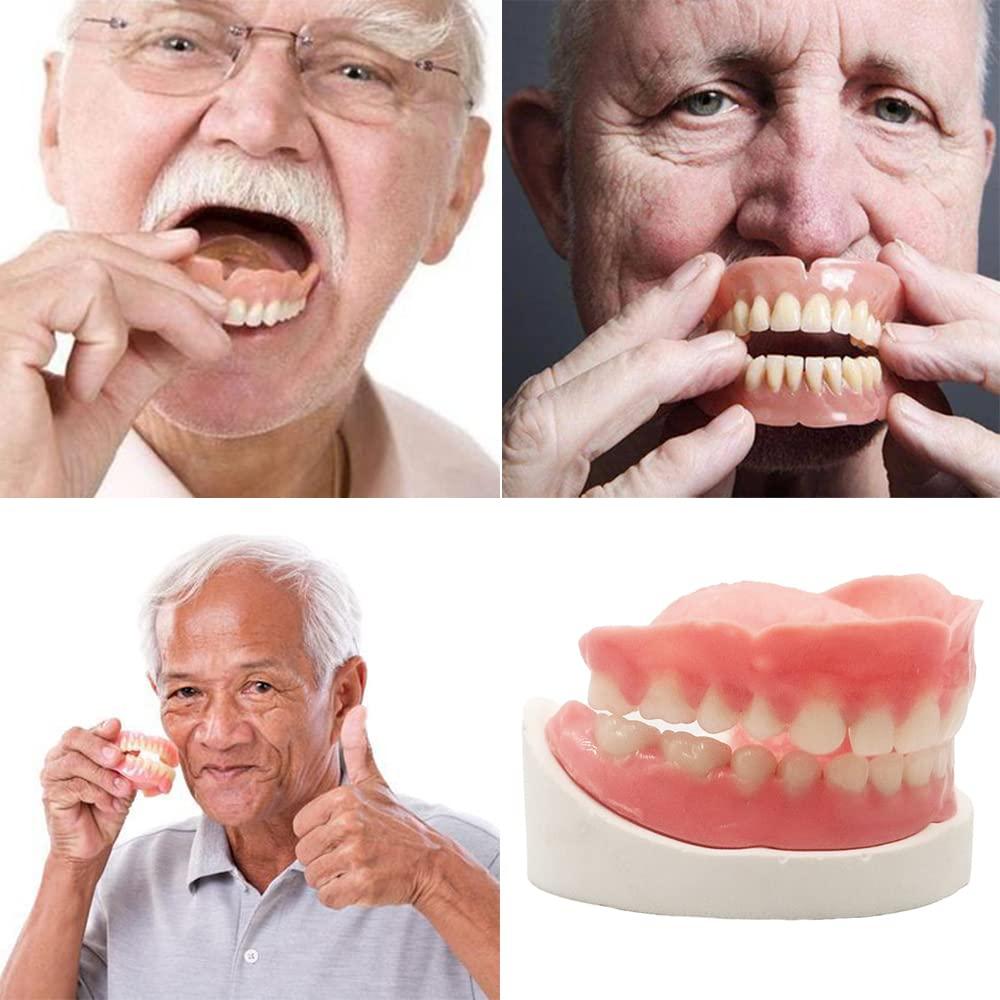Healthyare Denture Do it Yourself Full Set of Top and Bottom Fake Teeth for  Improve Smile