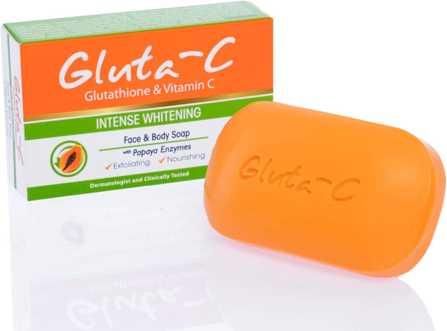 GLUTA-C Intense Whitening Soap with Papaya Exfoliants Glutathione & Vitamin  C 135g | Buy Now with Express International Delivery