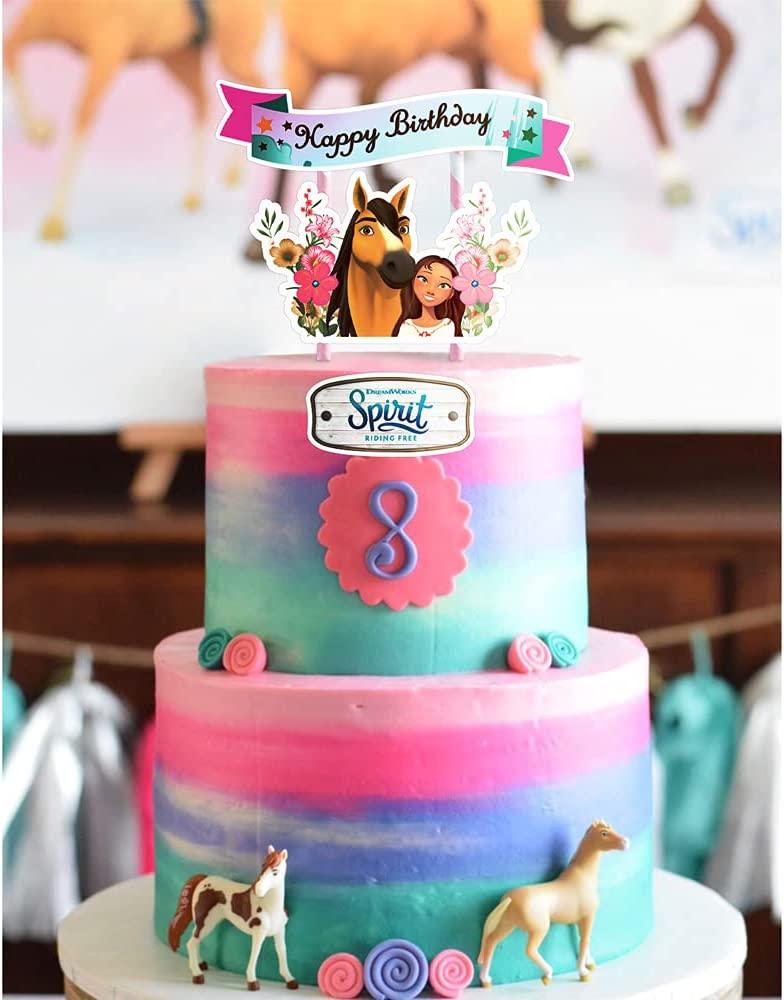 Hille Decor Free Horse Cake Topper Theme Birthday Party Supplies ...