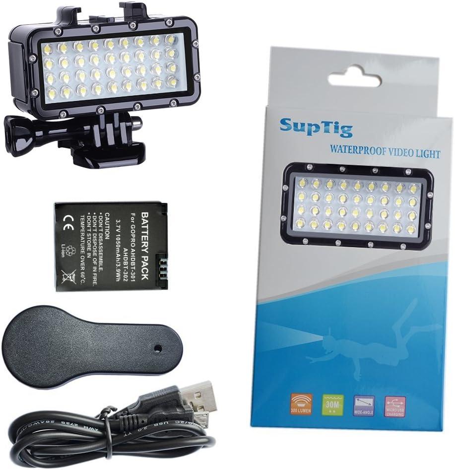 Suptig Underwater Lightsダイブライト84 LEDハイパワーディマブル防水LEDビデオライト防水164フィート（50m）Gopro Canon用Nikon Pentax Panaso Amazon.com: Suptig Underwater Lights Dive Light 84 LED High