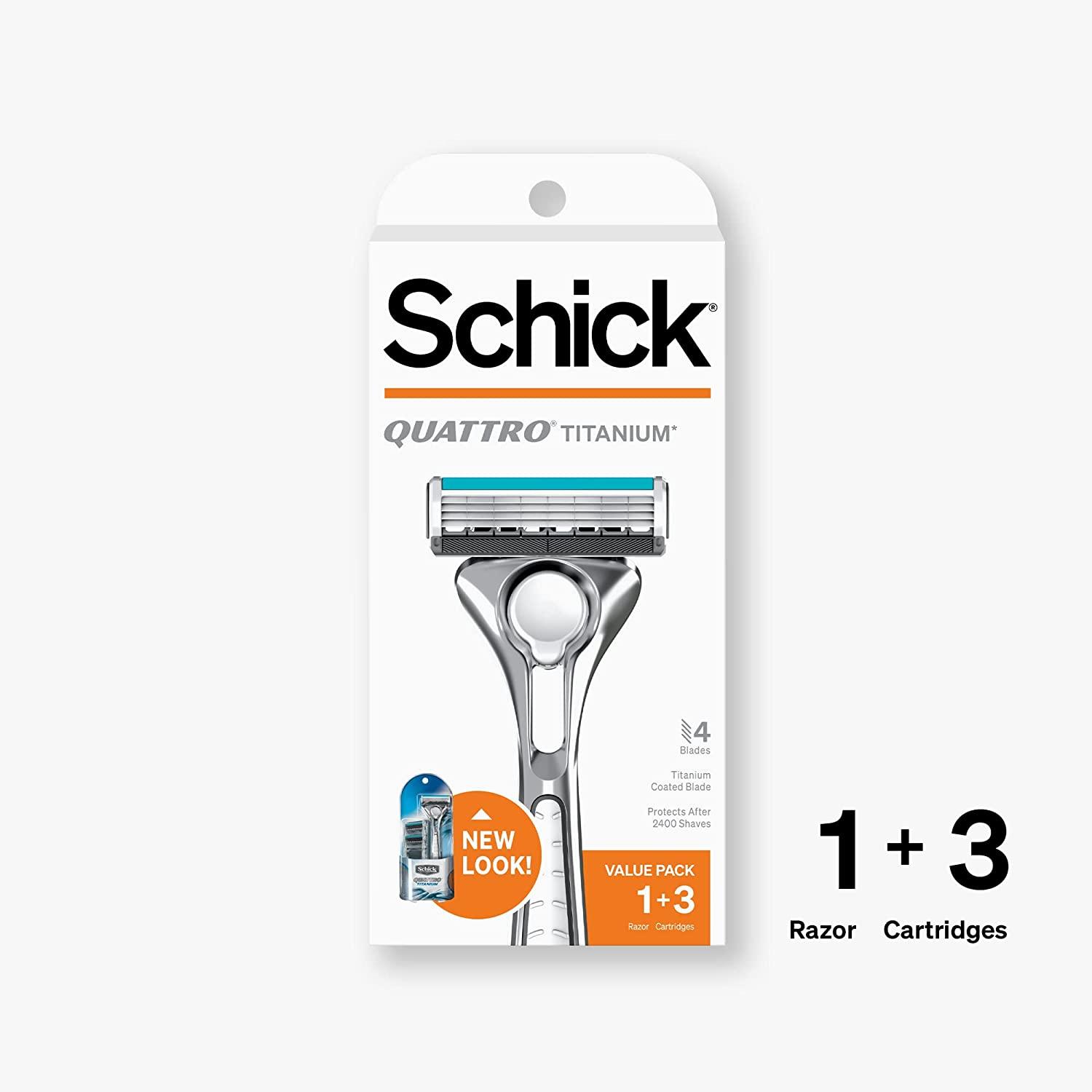 Schick Quattro Titanium Razor Schick Quattro, Quattro Razor, Titanium