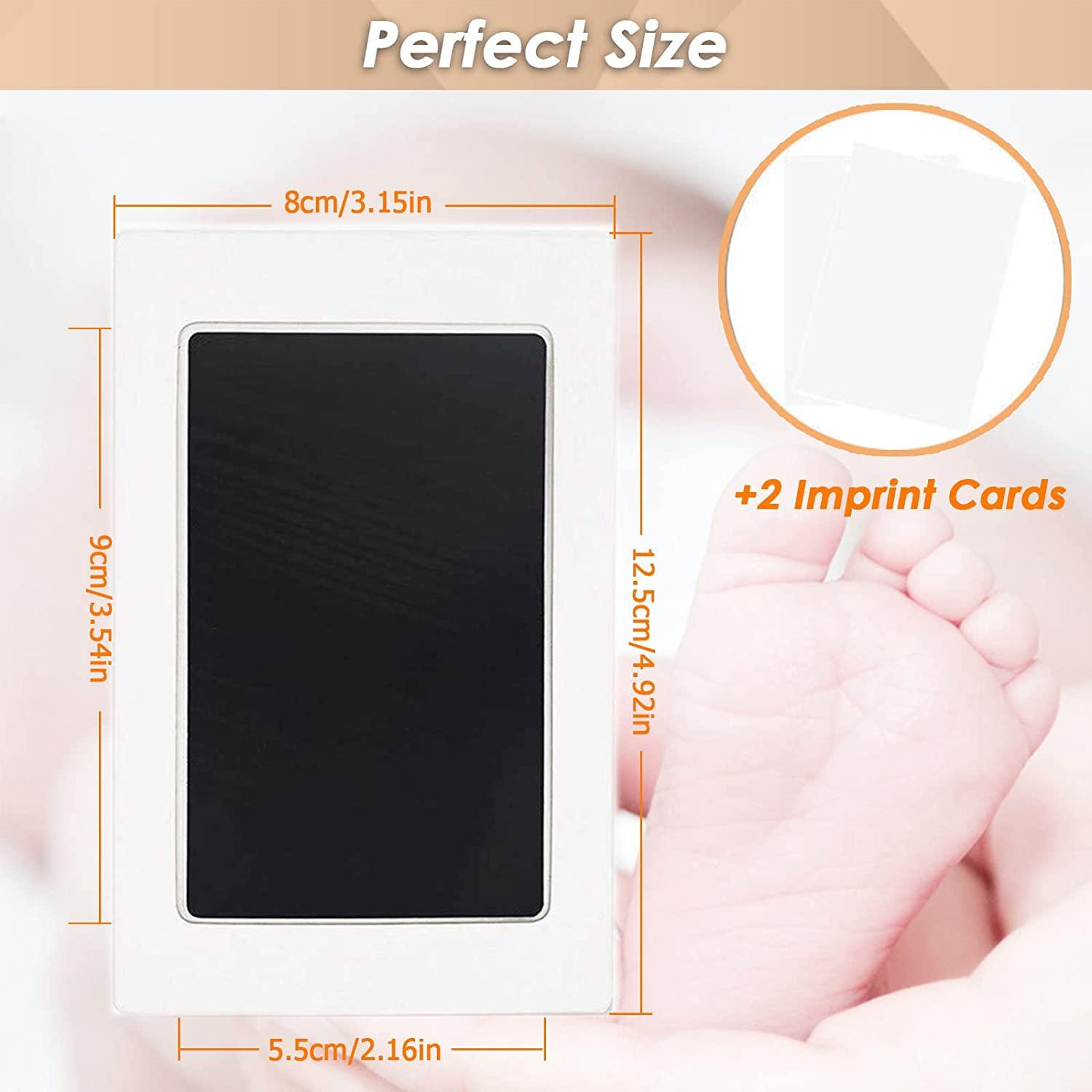 4 Color Inkless Hand and Footprint Kit Clean Touch Ink Pad for Newborn Baby  Pet Paw Print Kit(4 Ink Pads,8 Imprint Cards)