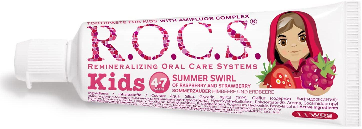 R.O.C.S. Vegan Children's Toothpaste (4-7 Years) - Summer Swir ...