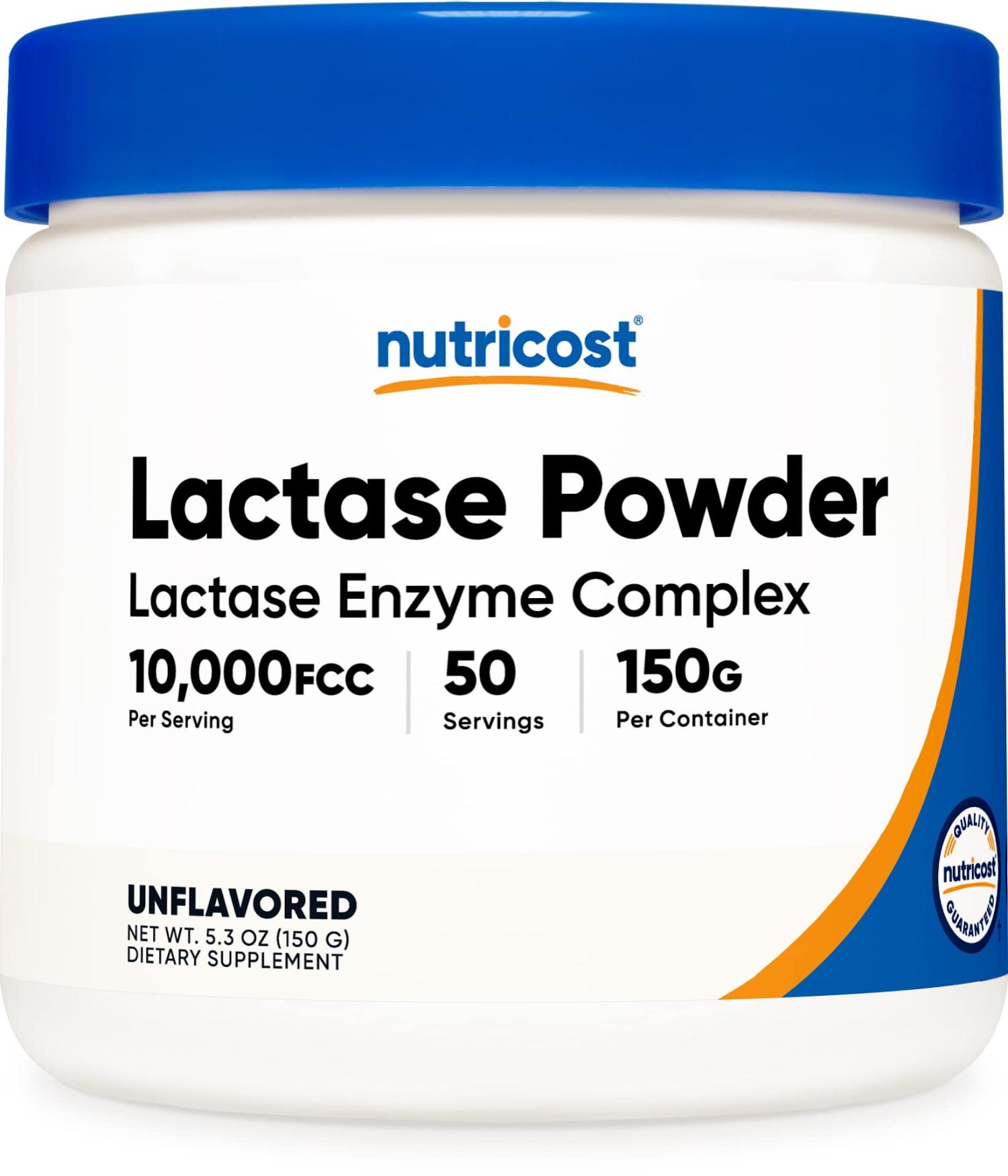 Nutricost Lactase Enzyme Powder 150G Lactase Enzyme Complex Non GMO