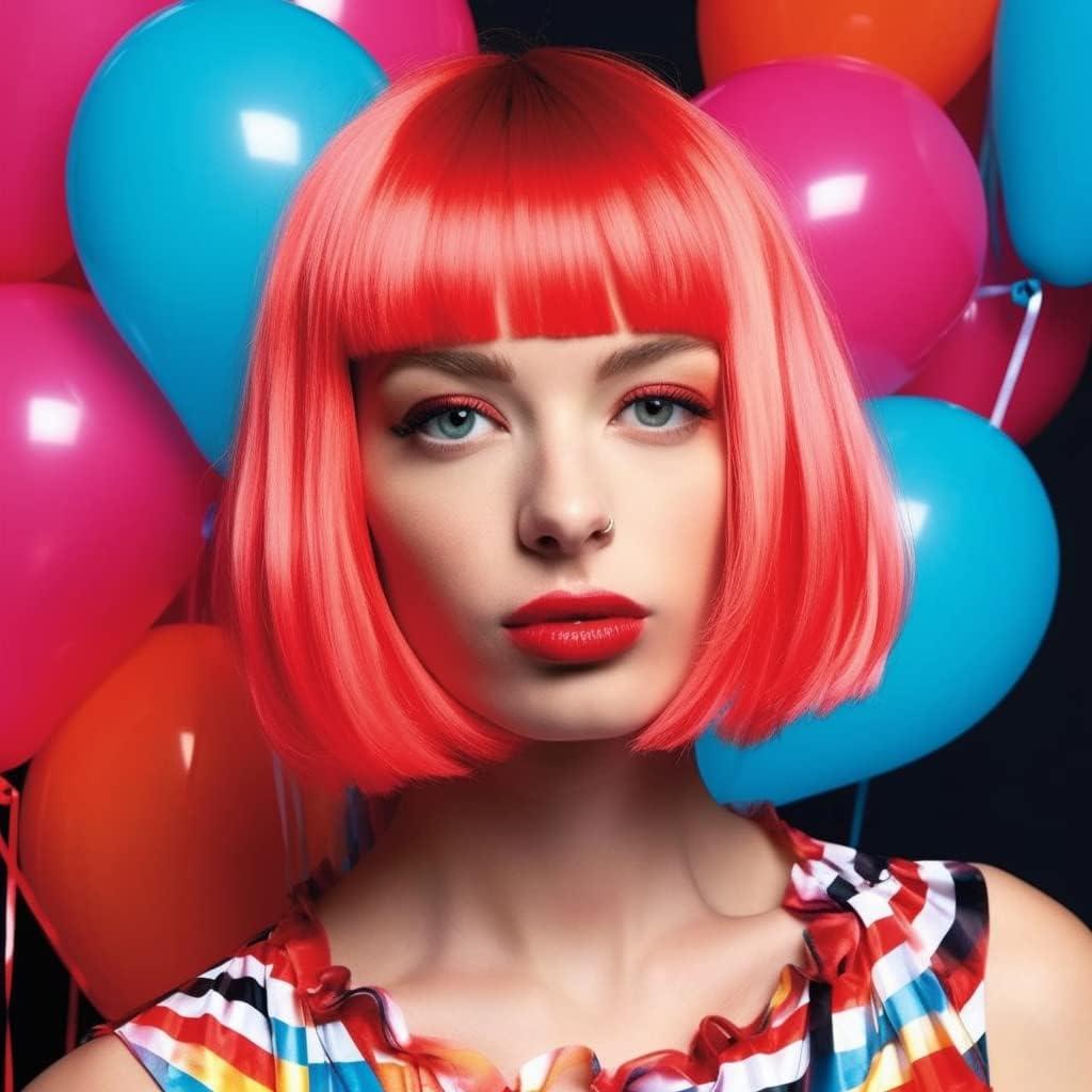 Party Wigs Wig Cap and Sunglass Set Short Bob Hair Wigs Straight