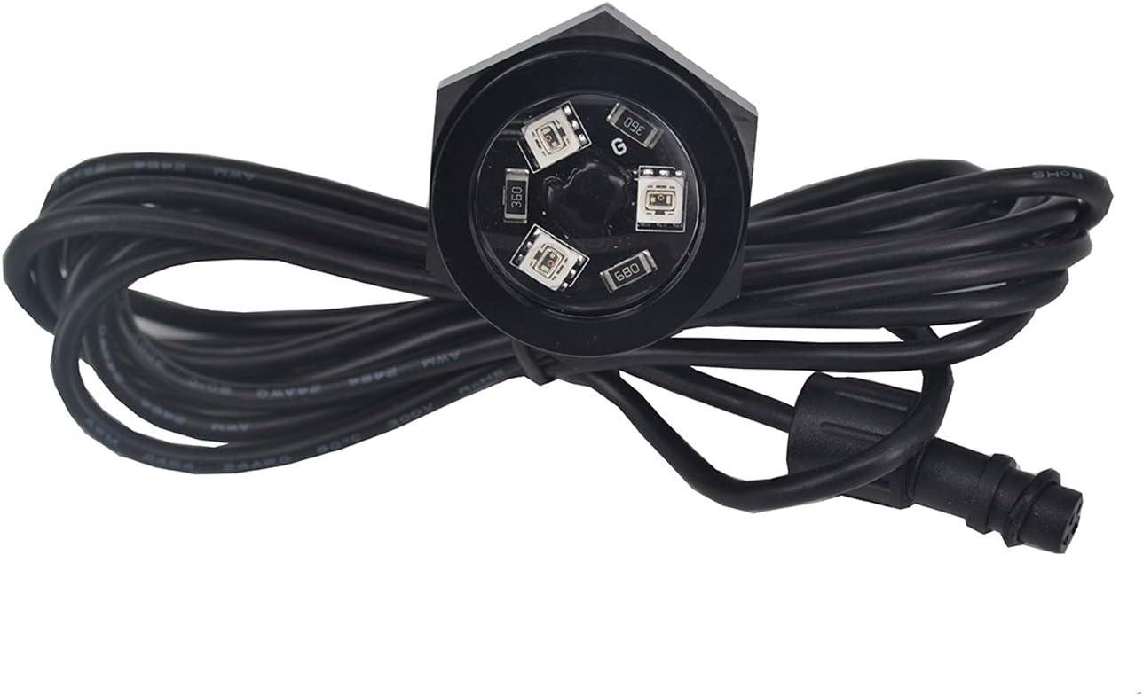 NBWDY RGB LED 1/2in NPT Boat Drain Plug Light Underwater Light with 4