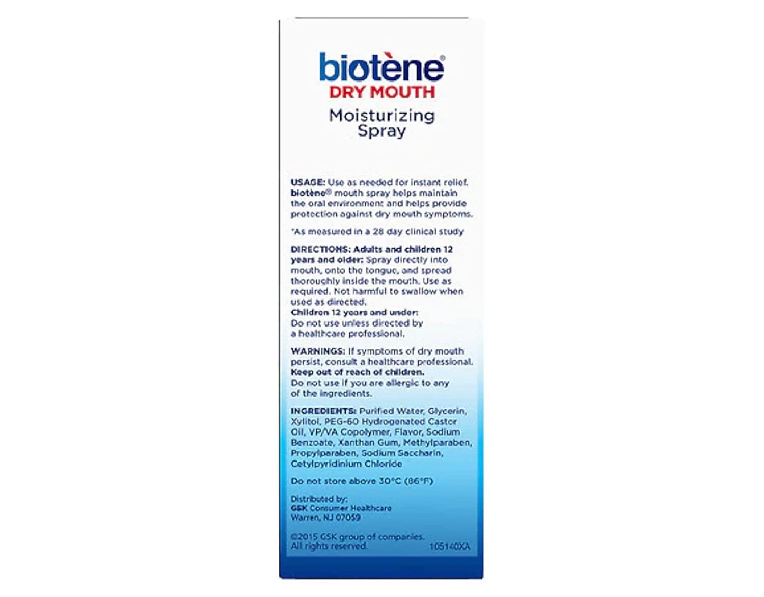 Biotene Moisturizing Spray, Gentle Mint, 1.5 fl oz by Biotene