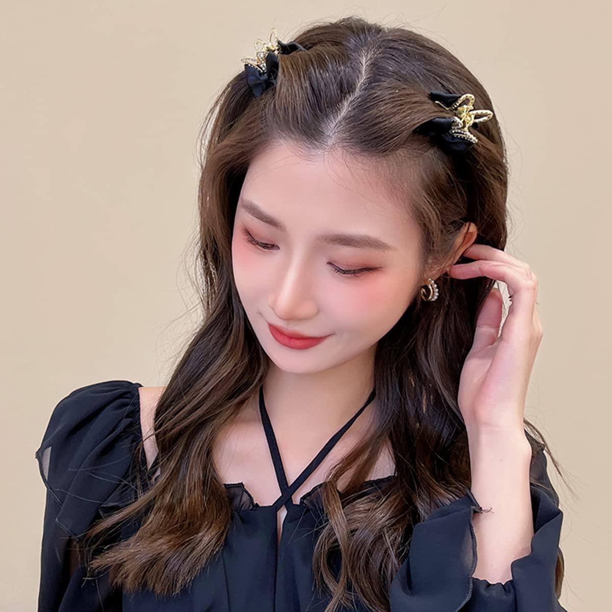 12Pcs Small Bow Princess Hair Claw Clips for Thin/Medium Thick Hair