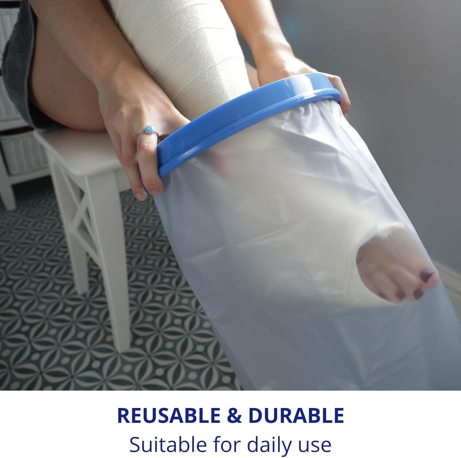 StrideOn Waterproof Std LowerLeg Cast Cover and Bandage Protector for Shower or Bath. Reusable