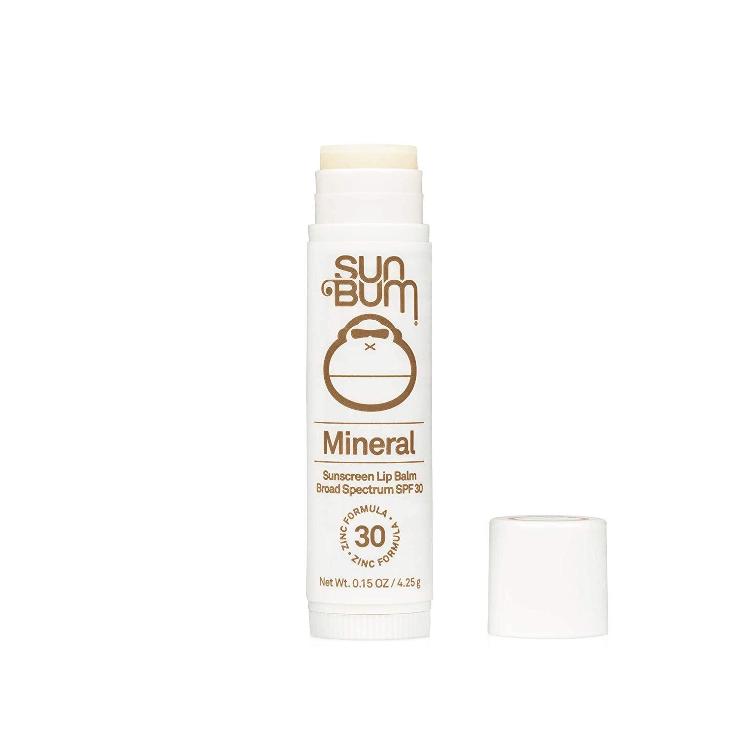 Sun Bum SPF 30 Mineral Sunscreen Lip Balm Vegan and Reef Friendly (Octinoxate & Oxybenzone