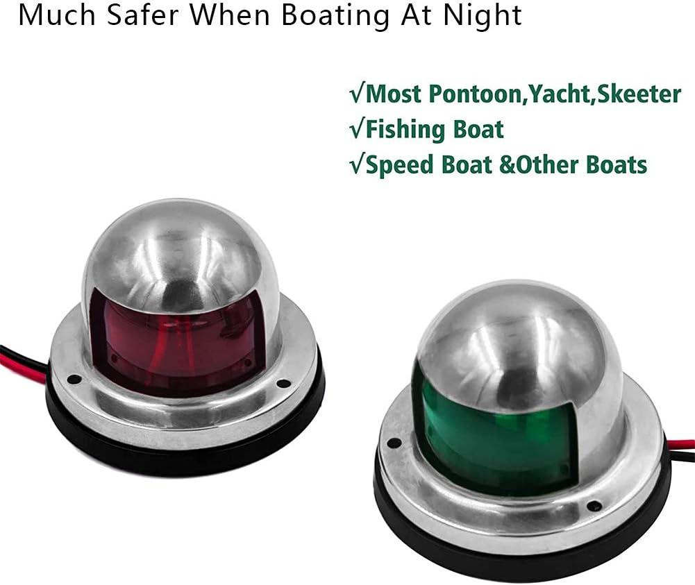 1PC LED Navigation Lights LED Navigation Anchor Light Marine Navigation  Lamp Marine Boat Bow Lights with Red Green Light for Boat Pontoon Yacht  Skeeter As Shown