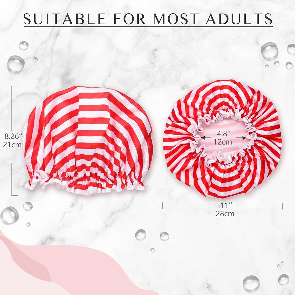 Large Reusable Shower Cap Waterproof Double Layers Bathing Hair