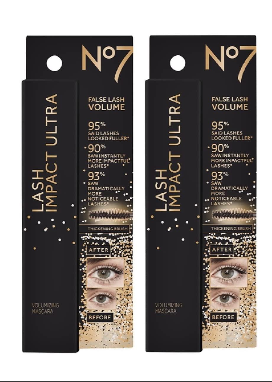 No7 Lash Impact Ultra Mascara Black Pack of 2