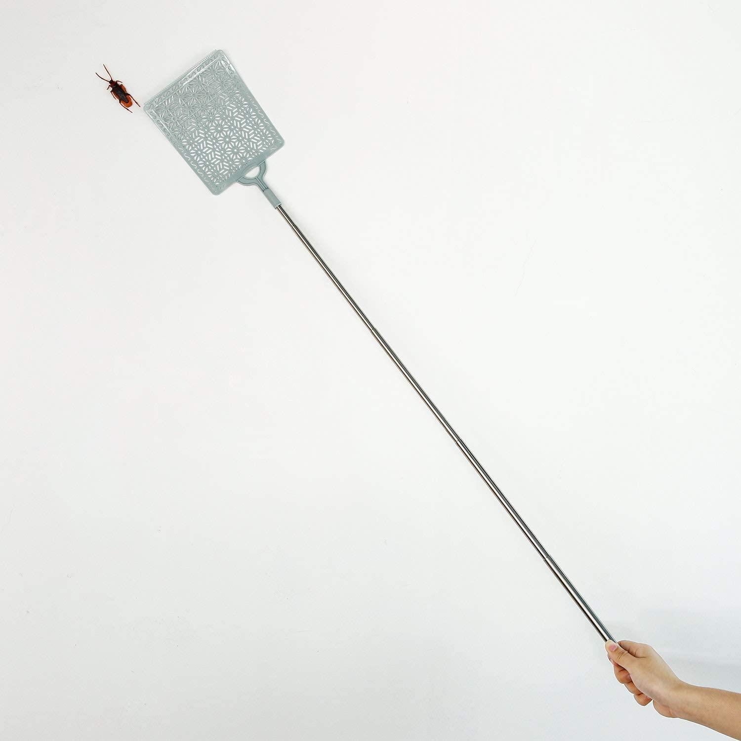 Boao 3 Pieces Fly Swatter Manual Retractable Fly Swatter Detachable