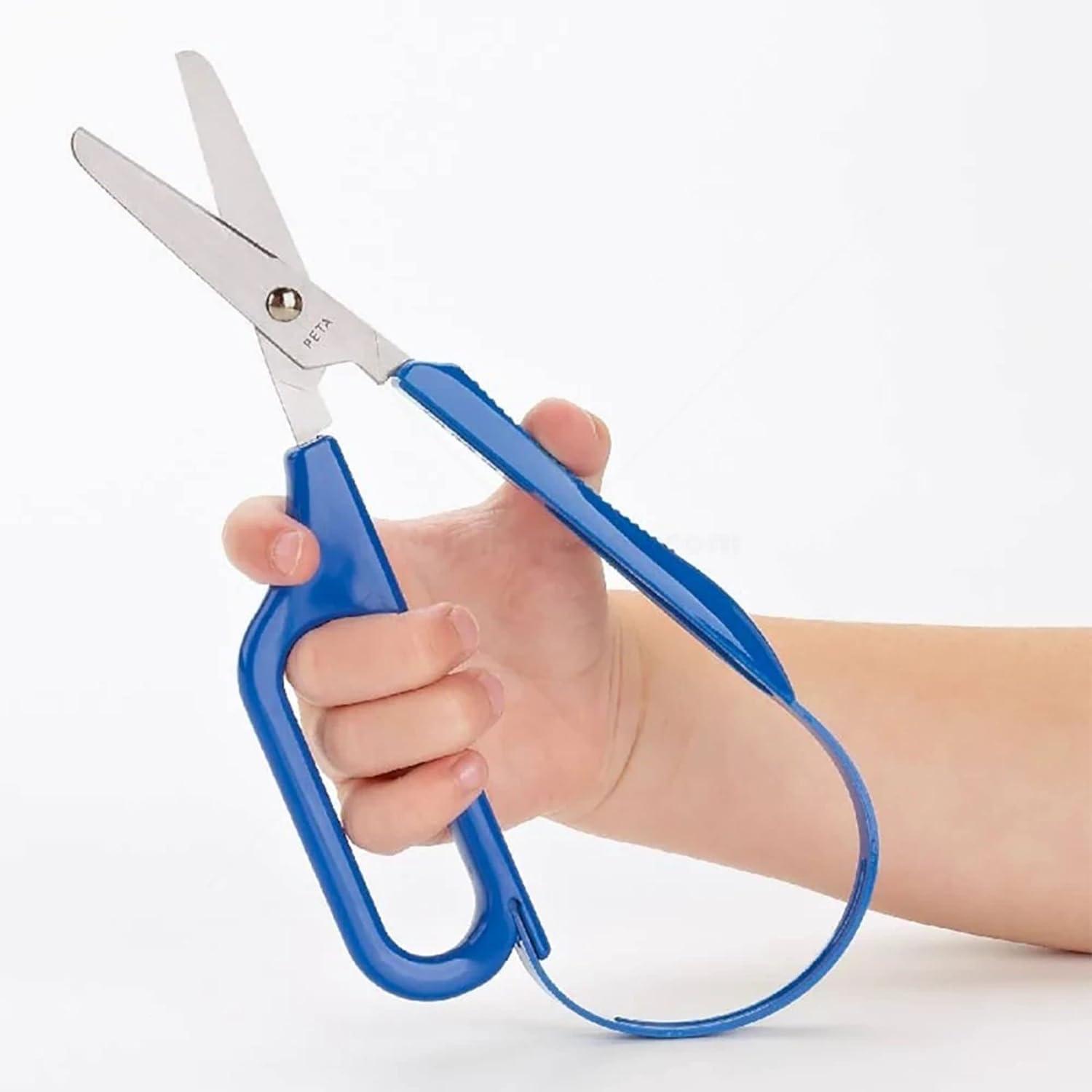 PETA Easi-Grip Long Loop Scissors Stainless Steel and Polymer Long Loop ...