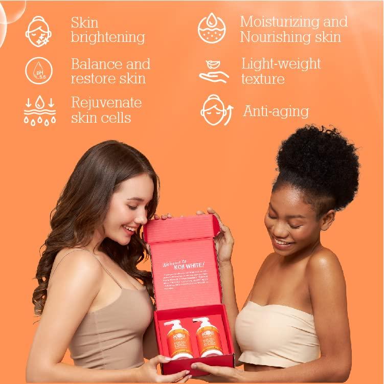 Koji White Kojic Acid & Papaya Body Lotion Skin Brightening Gift Box