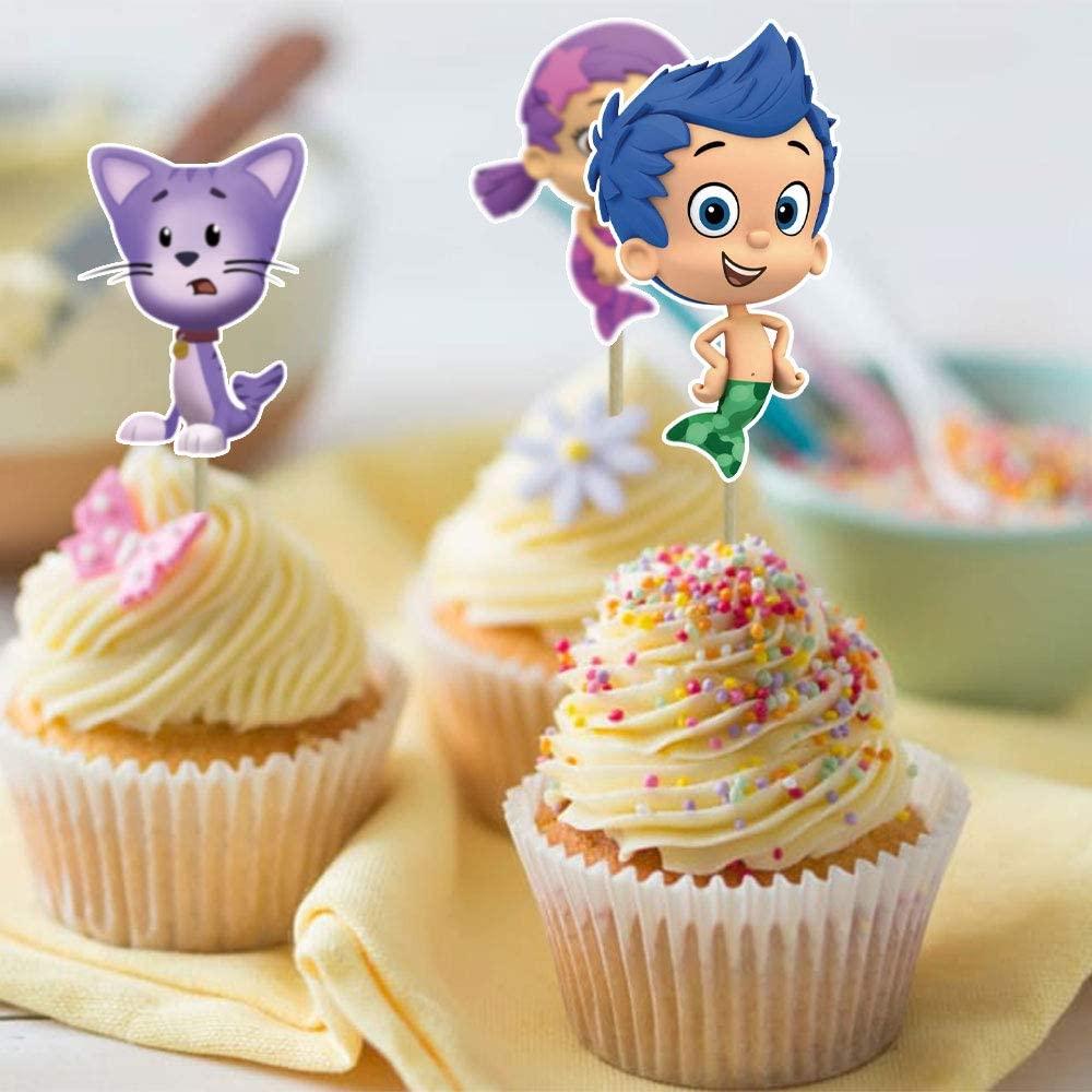 Guppies Ocean Sea Theme Happy Birthday Cake Topper Mini Cupcake guppies-ocean-sea-theme-happy-birthday-cake-topper-mini-cupcake