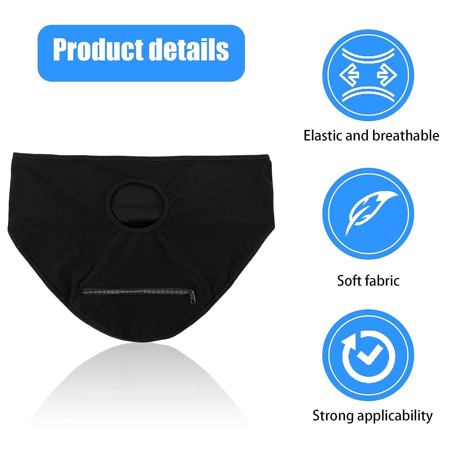 Black Ostomy Belt with Inner Pocket Stealth Belt Ostomy Bag Cover for