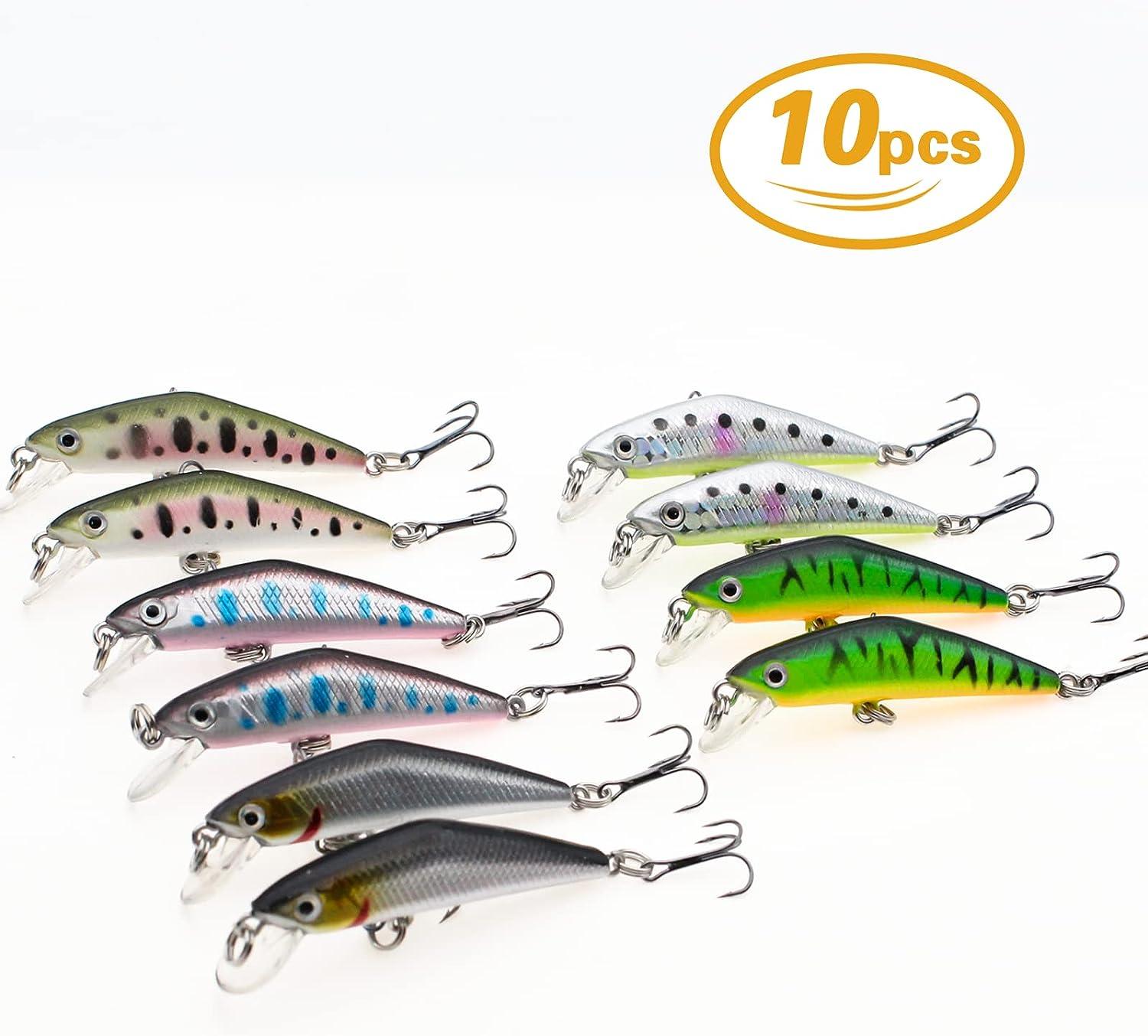 Fishing Lures, Minnow Popper Crank Baits Pencil Bass Trout Fishing