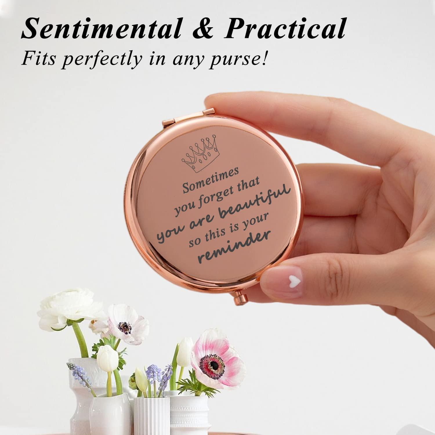 Birthday Gifts for Women−Compact makeup mirror,gifts for women, festival ,Valentine's Day,Christmas,Mother's Day, graduation party,the gift f並行輸入 : Happy Birthday Gift for Women Girls, Folding Travel